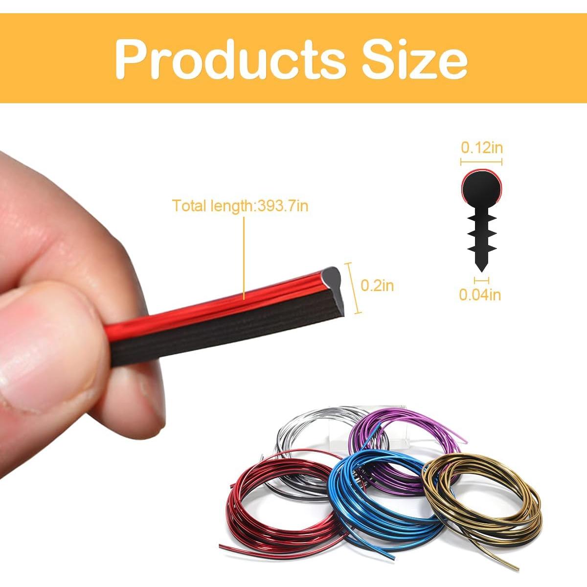 Tiras de Moldura Interior de Auto Osilly 10M Azul PVC