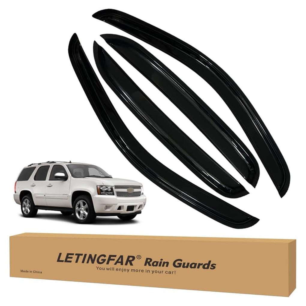 Deflectores de Lluvia Adhesivos LETINGFAR para Chevy Tahoe 2007-2014