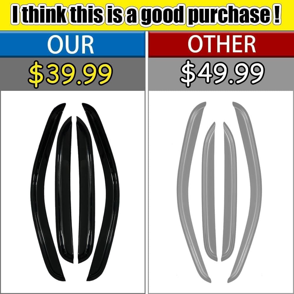 Deflectores de Lluvia Adhesivos LETINGFAR para Chevy Tahoe 2007-2014