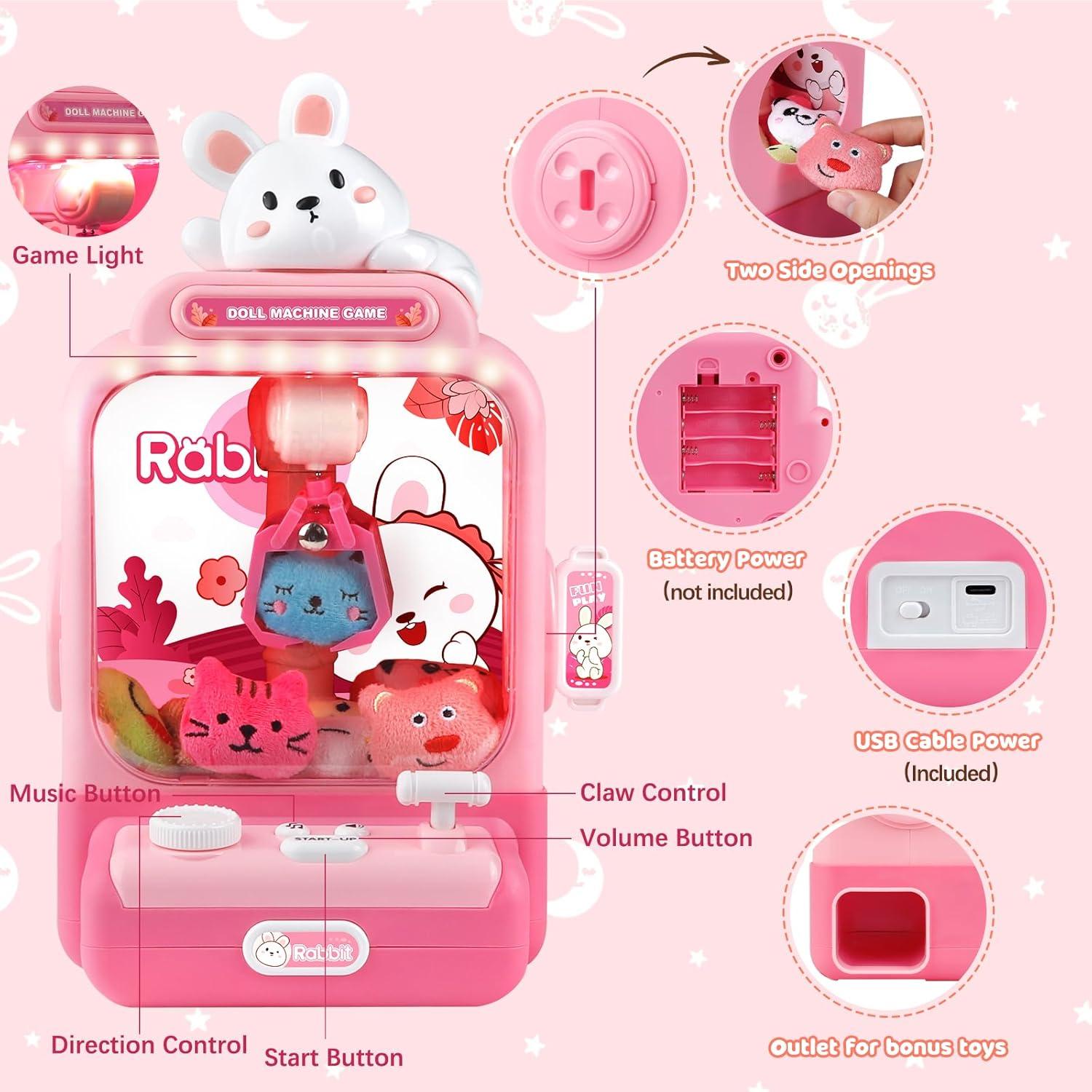 Mini Máquina de Garras Shen Zhen con 20 Juguetes y Luces