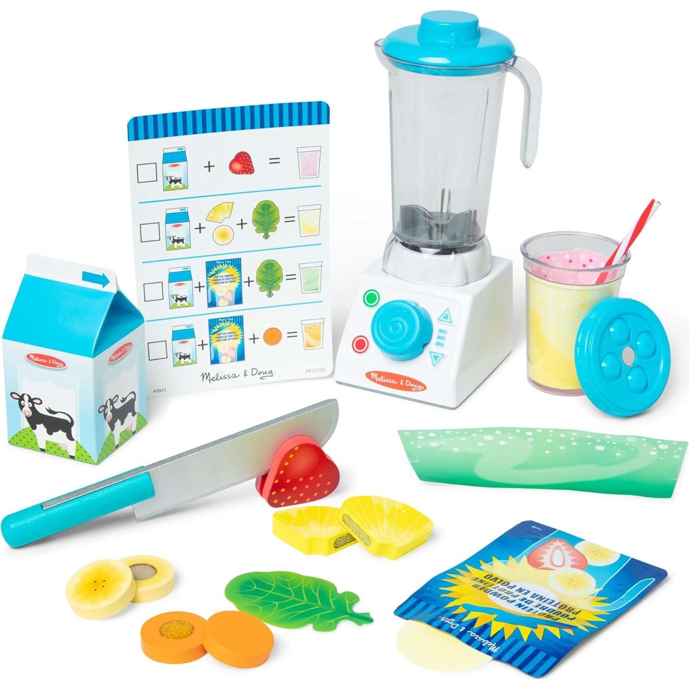 Conjunto de licuadora de batidos Melissa & Doug - 22 piezas