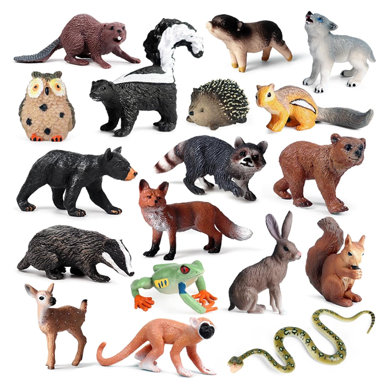 18 Figuras de Animales del Bosque SCAHOW - Juguetes Educativos