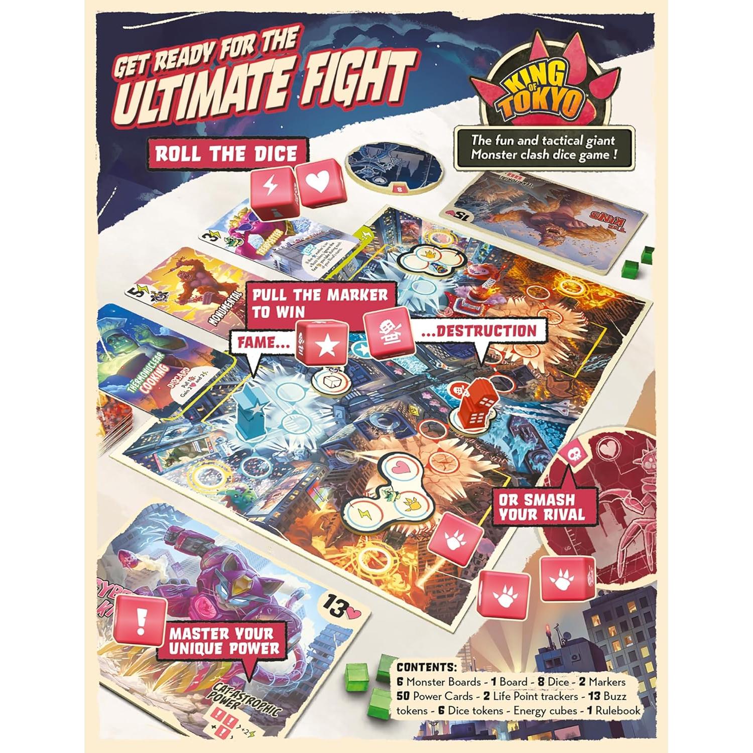 Juego de mesa Rey de Tokio: Duelo IELLO para 2 jugadores