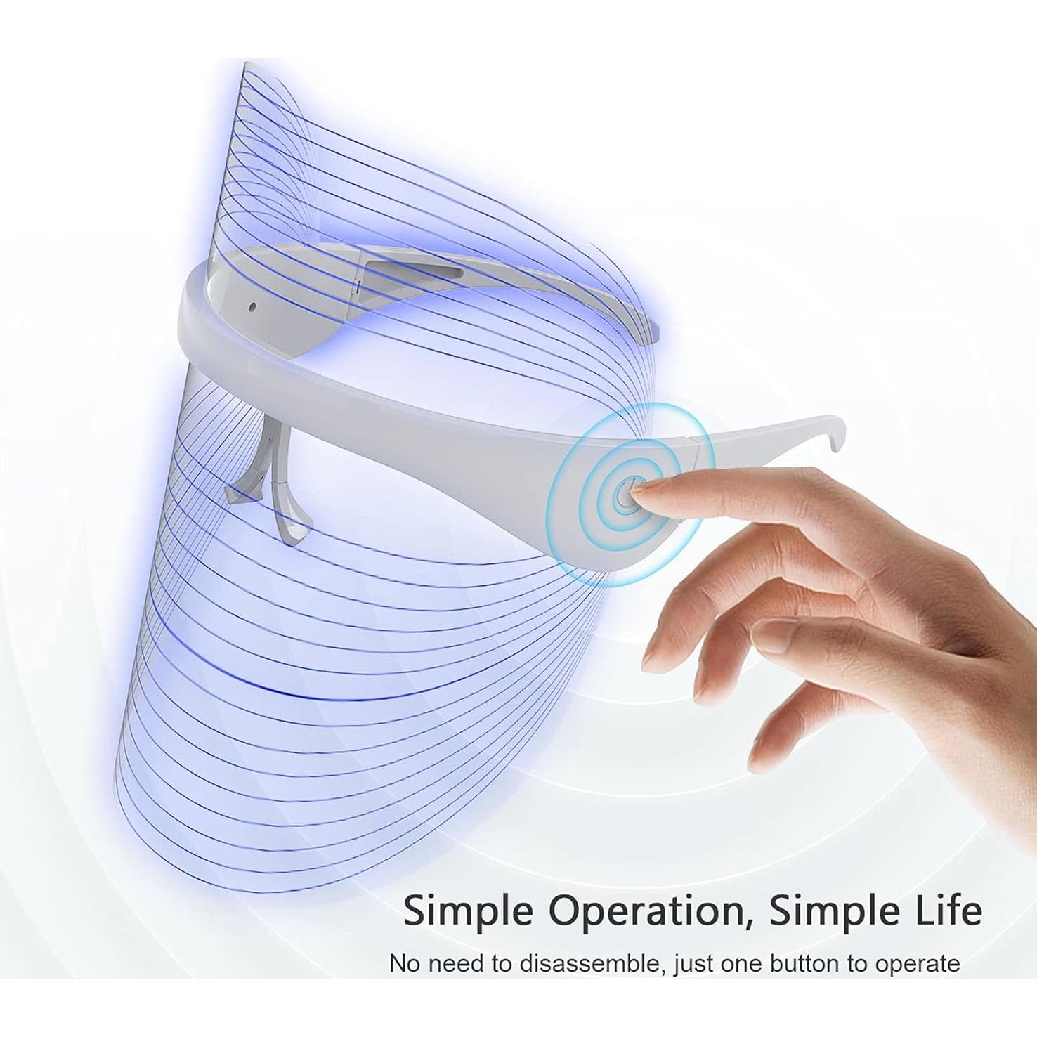 Máscara Facial LED NUFR MZ-001 3 Colores Antienvejecimiento