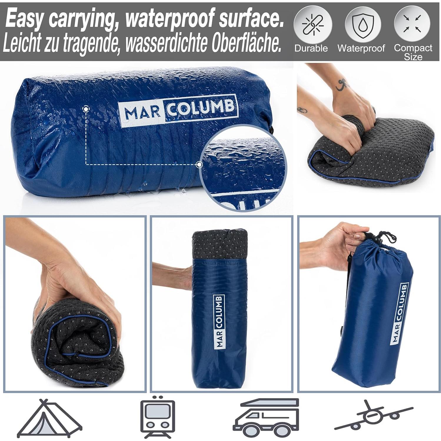 Almohada de Viaje Marcolumb Espuma de Memoria Gris 40x25cm