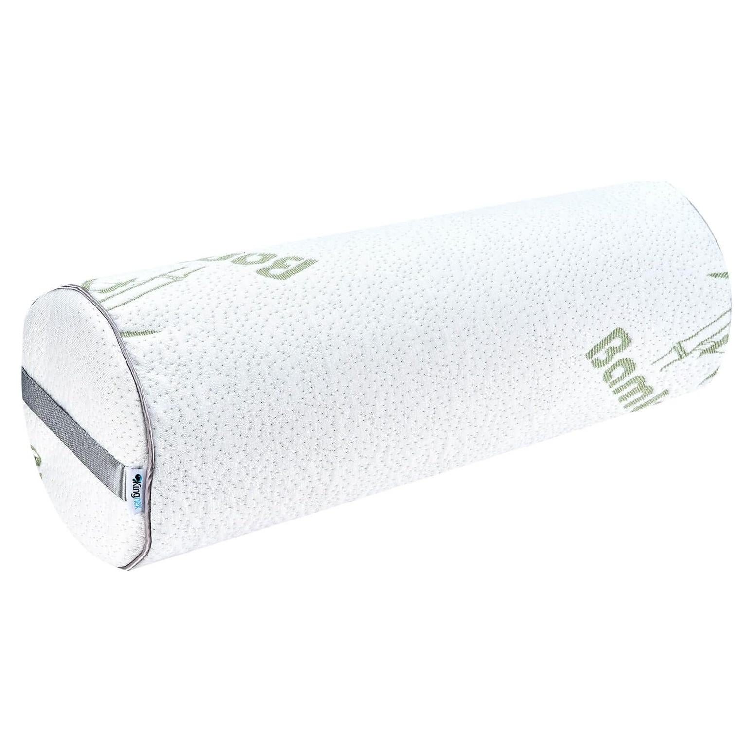 Almohada Cilíndrica Kingnex de Láttex 48x20 cm con Funda