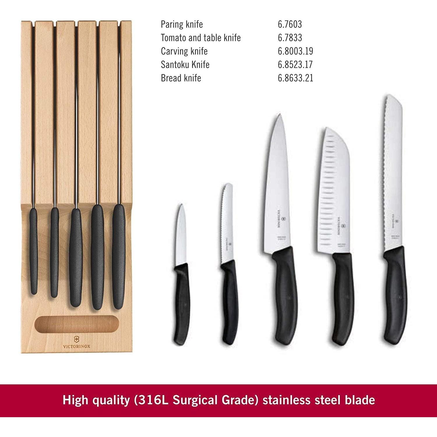 Juego de Cuchillos de Cocina Victorinox Swiss Classic 6 Piezas