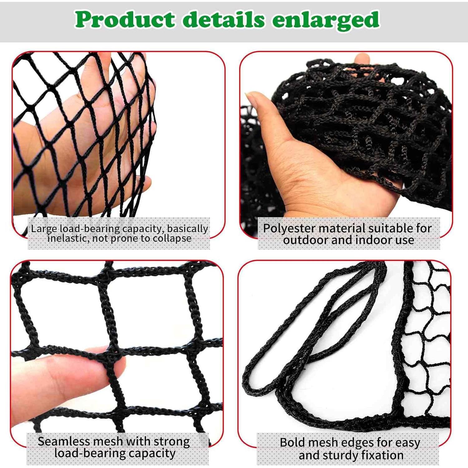 Red de Seguridad para Niños y Mascotas ATswzyzz 1.5m x 3m Negra