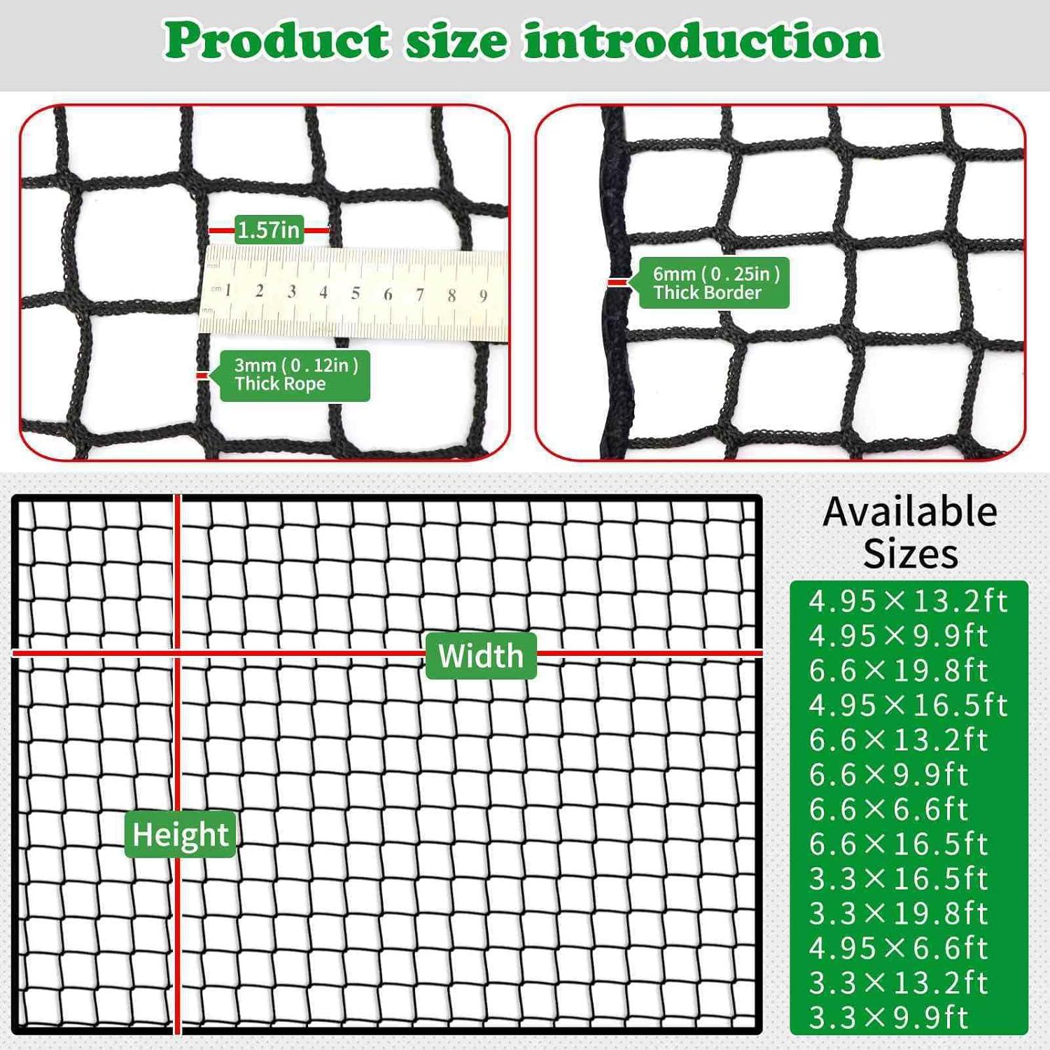 Red de Seguridad para Niños y Mascotas ATswzyzz 1.5m x 3m Negra