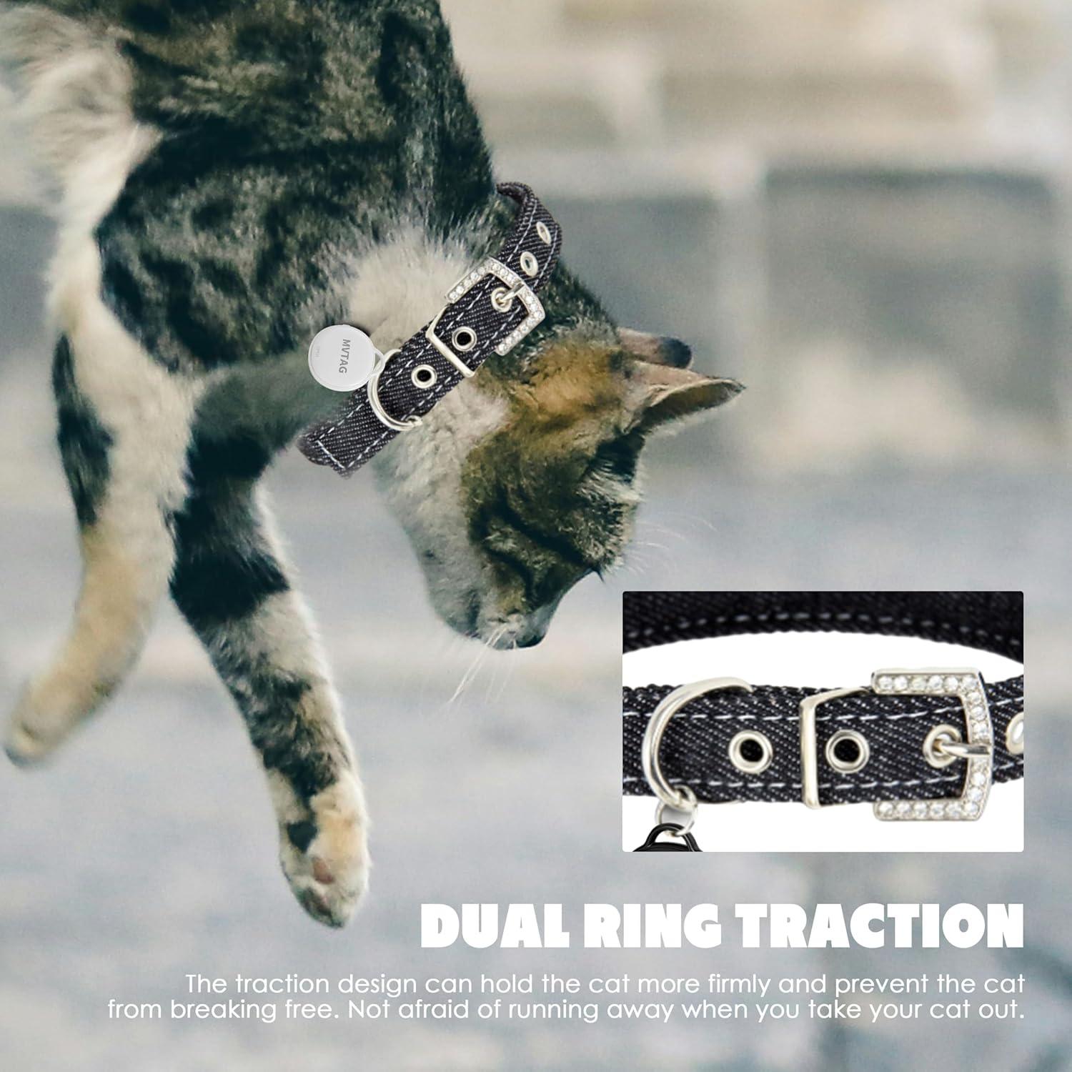 Collar GPS para Gatos Aoikoy, Impermeable y Reflectante, 25cm