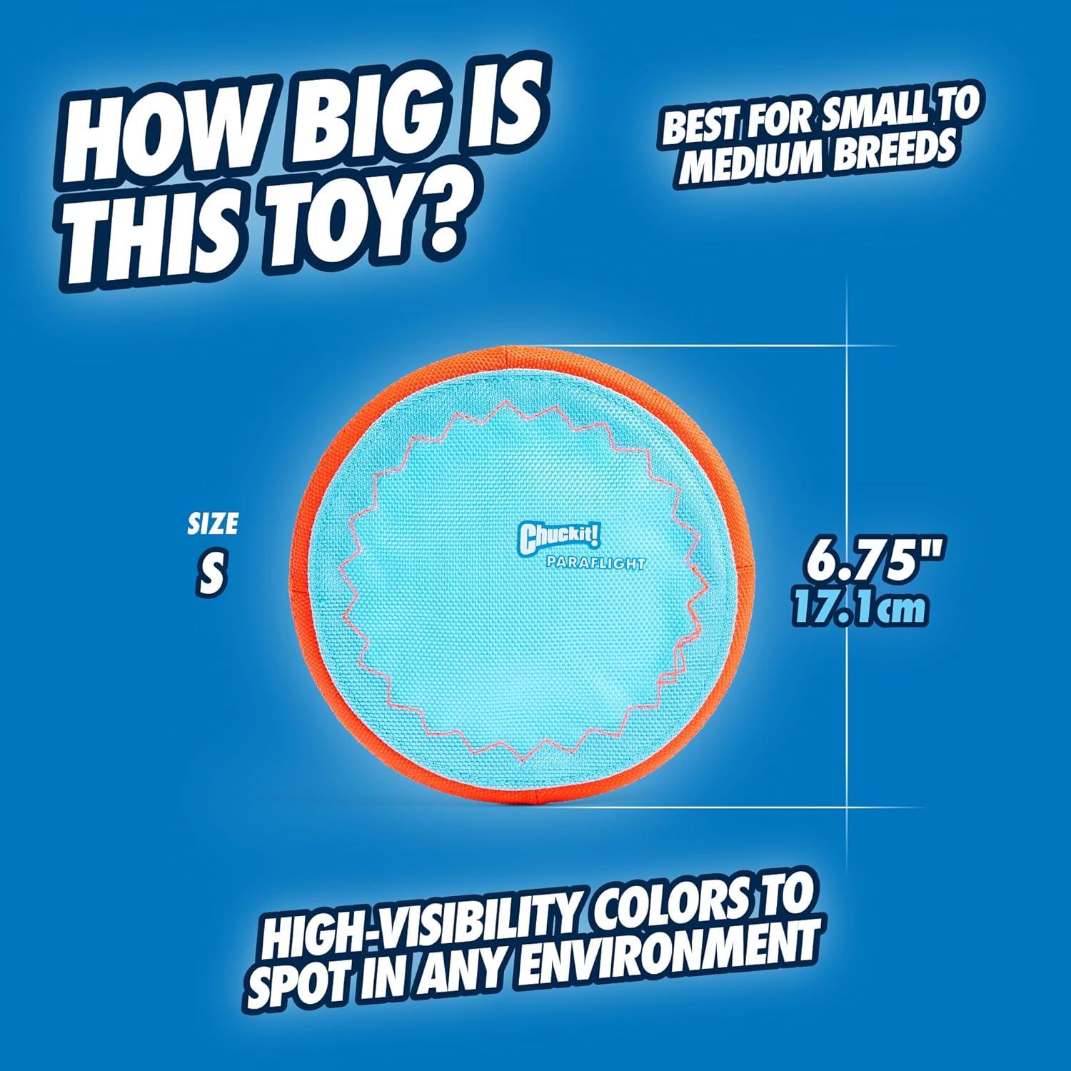 Disco Volador Chuckit! Paraflight para Perros Pequeños - 17.1 cm