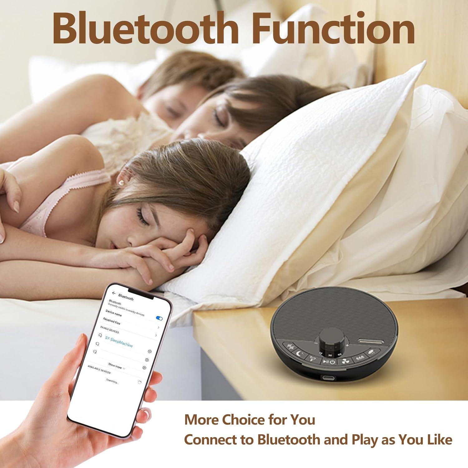 Máquina de Sonido Blanco Portátil SOMEYOU con Bluetooth y 18 Sonidos