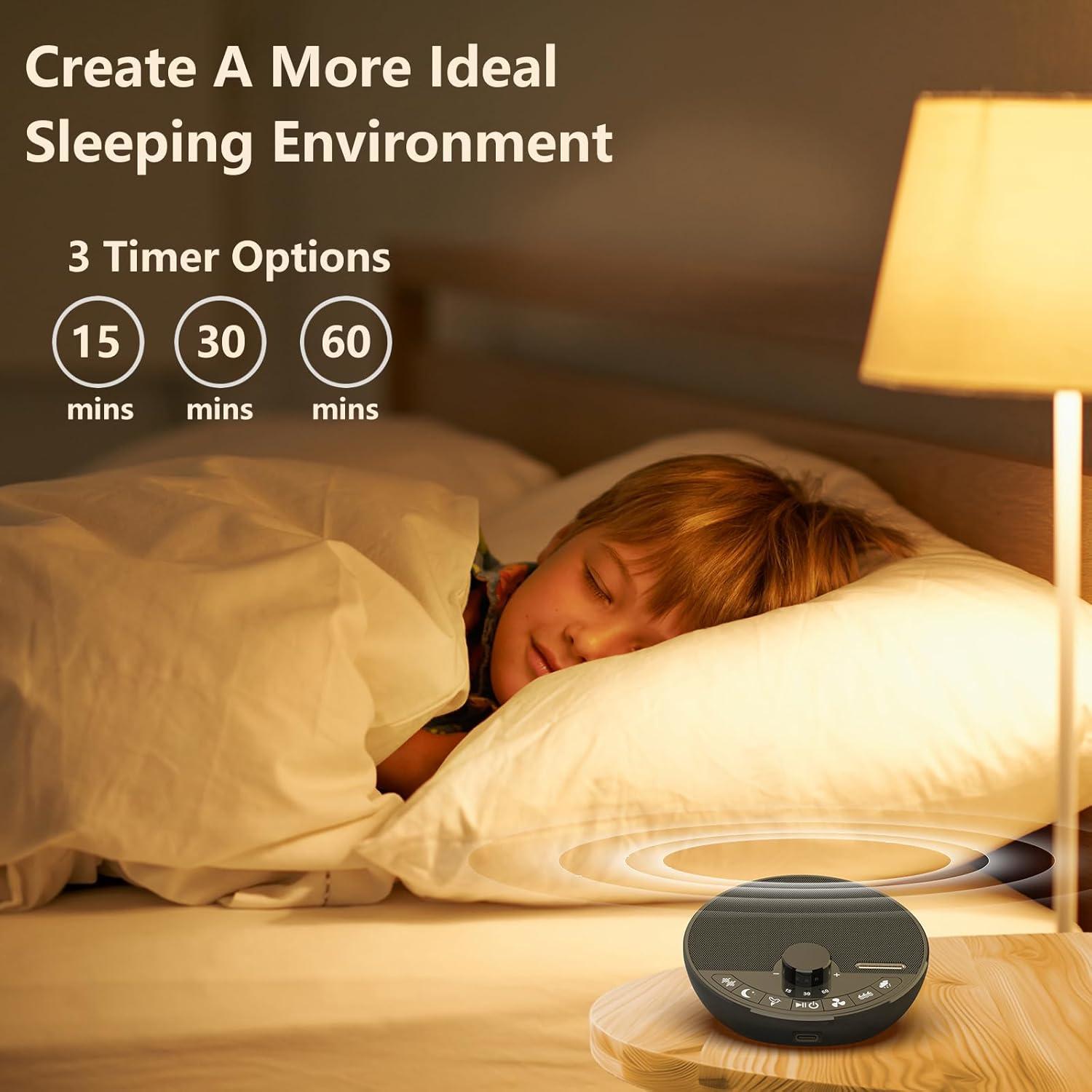 Máquina de Sonido Blanco Portátil SOMEYOU con Bluetooth y 18 Sonidos