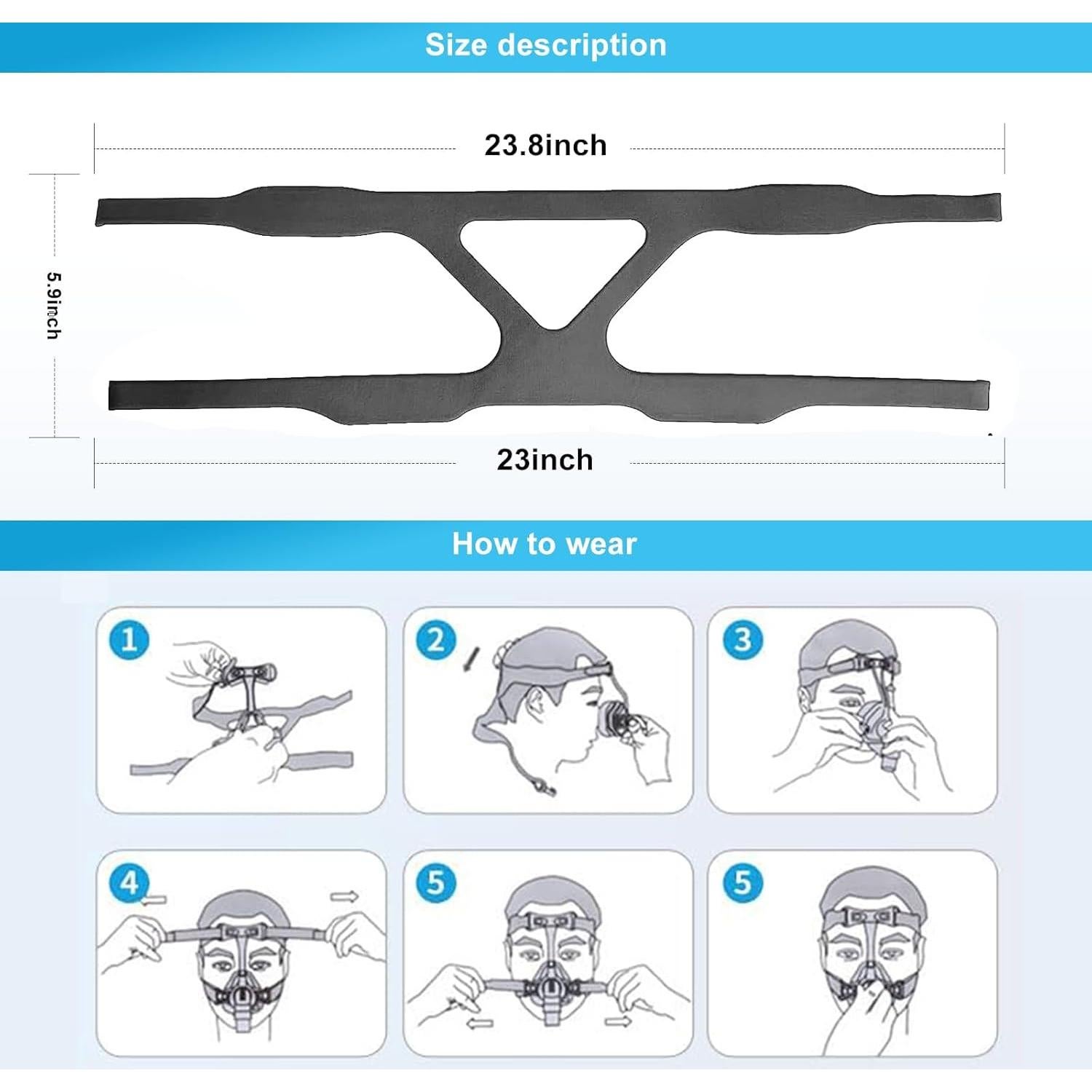 Correa de Cabeza CPAP VODESON Universal Económica Suave