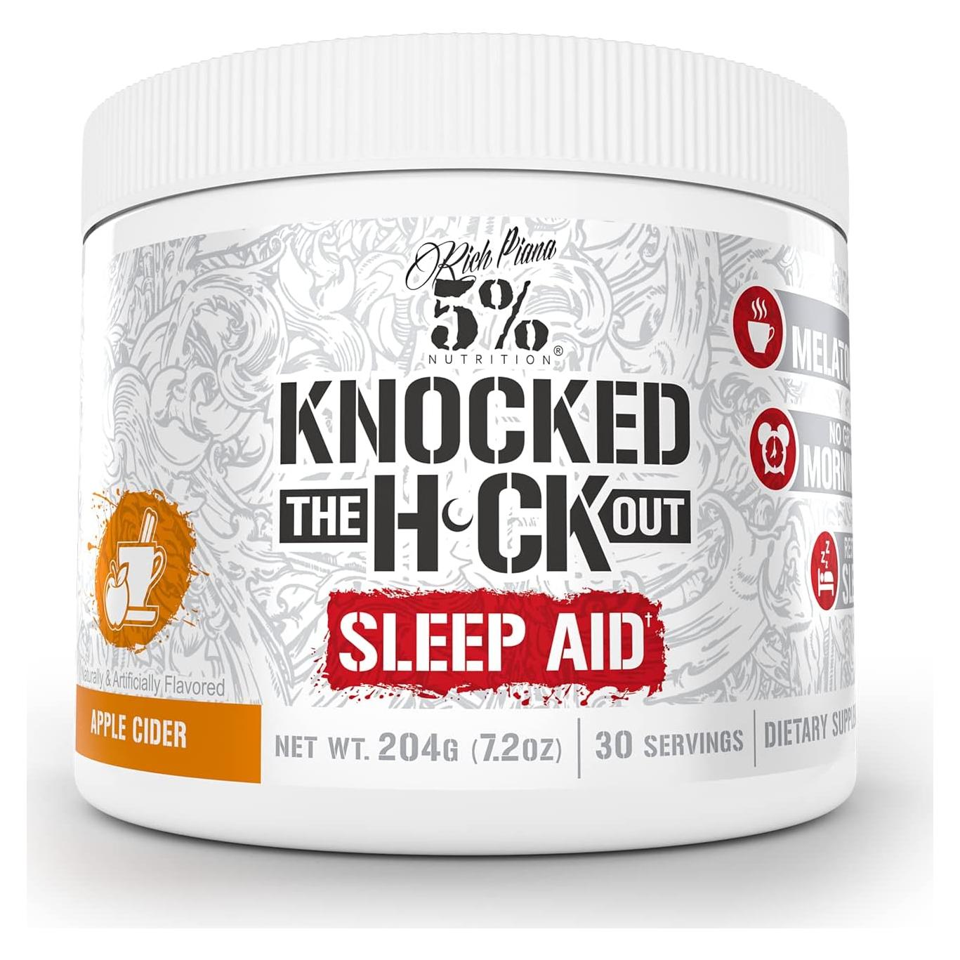 5% Nutrition Knocked Out Suplemento para Dormir 204 g Sidra de Manzana