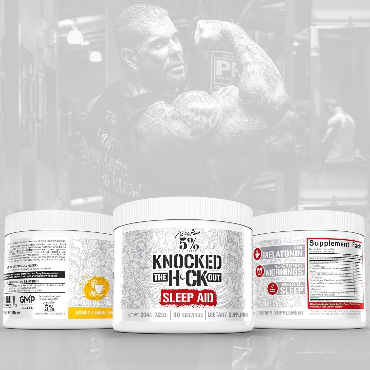 5% Nutrition Knocked Out Suplemento para Dormir 204 g Sidra de Manzana