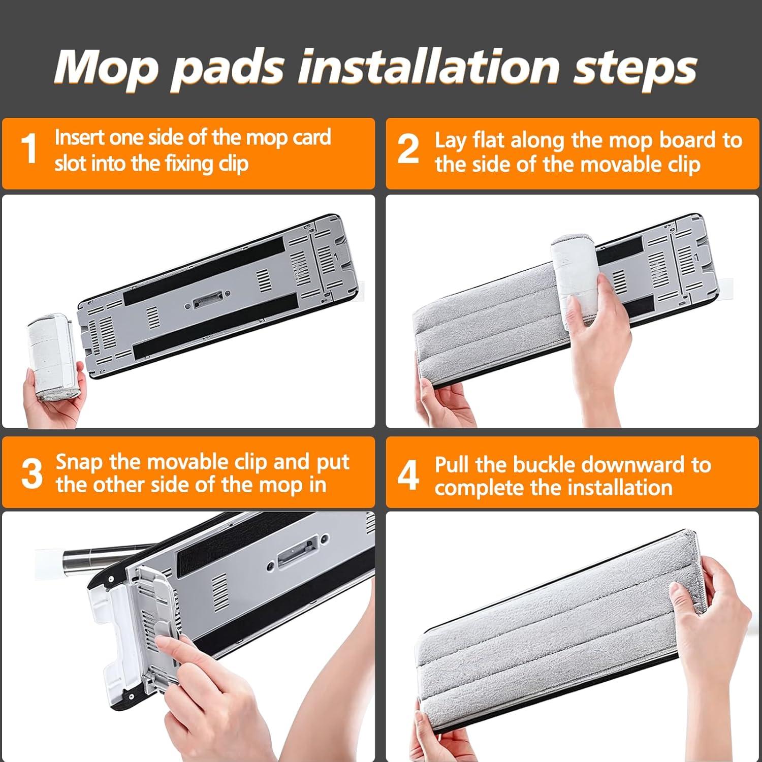 Juego de Mopa y Cubo CTIME 40cm con 4 Almohadillas Microfibra