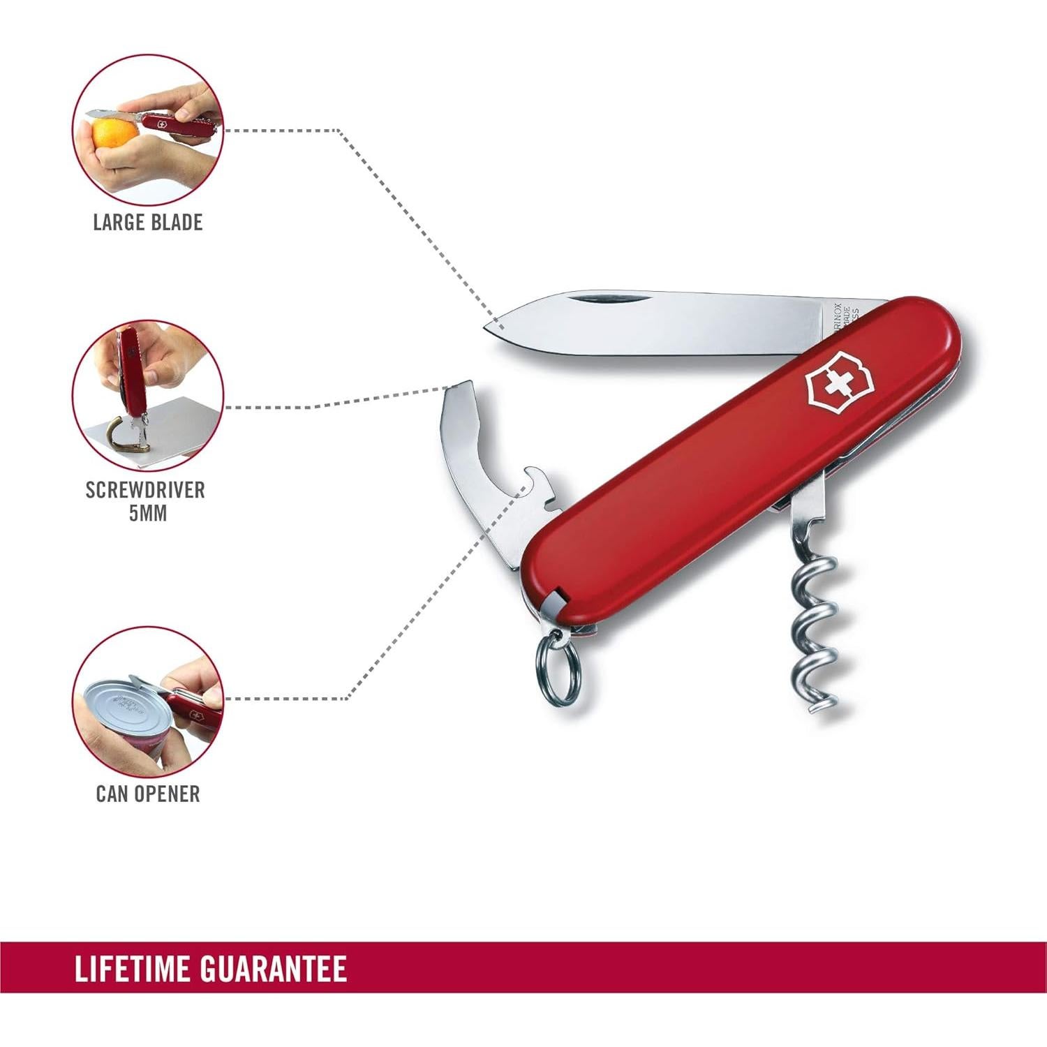 Cuchillo Suizo Victorinox Waiter 9 Funciones Rojo 84mm