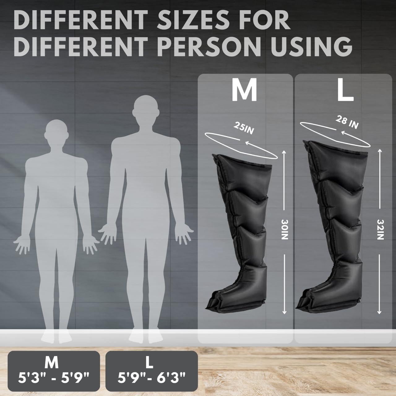 Masajeador de Piernas Inalámbrico Airecover - Compresión 4 Cámaras