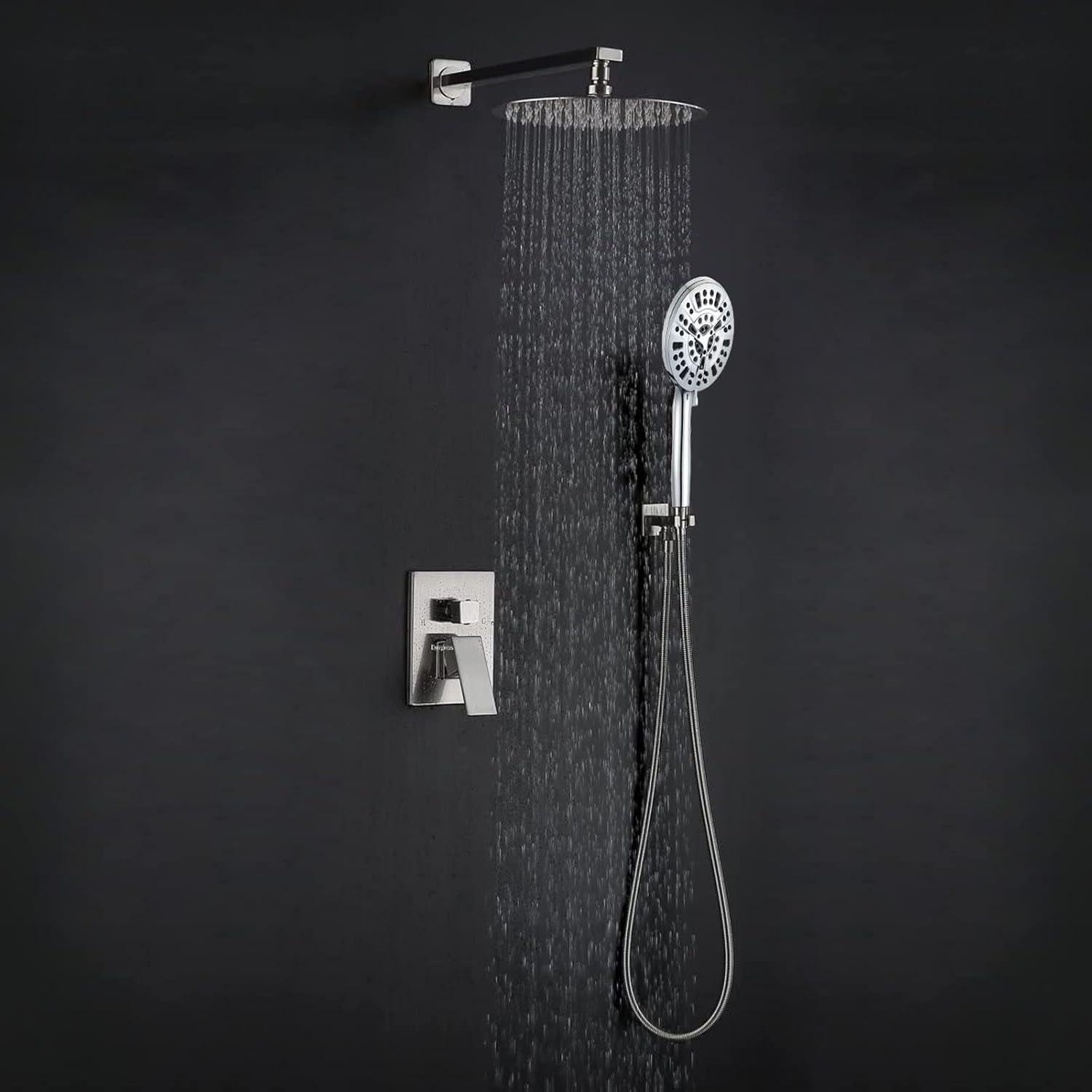 Cabezal de Ducha de Lluvia Katezon 20.32 cm Acero Inoxidable Cromo