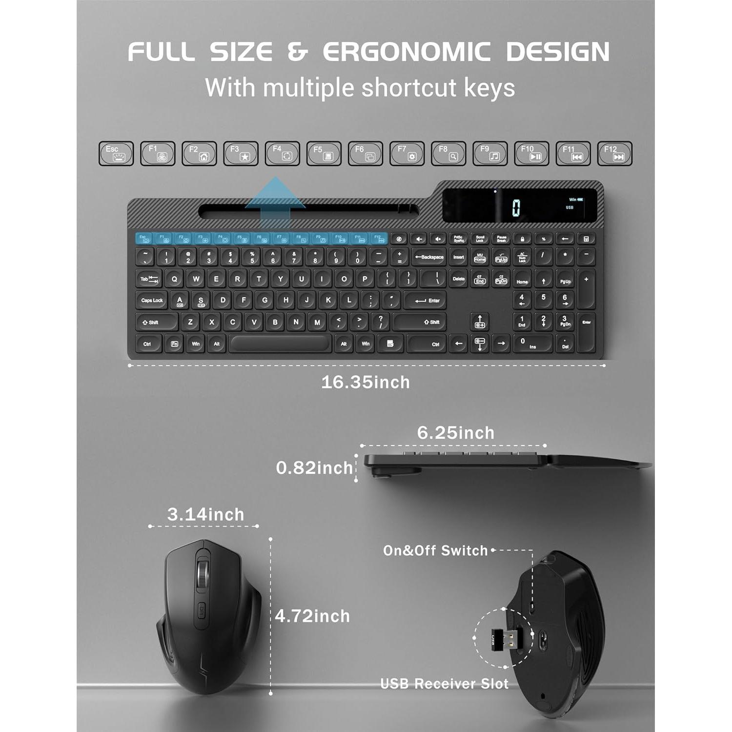 Combo Teclado y Ratón Inalámbricos YUNSHAN K670-KG686 Negro