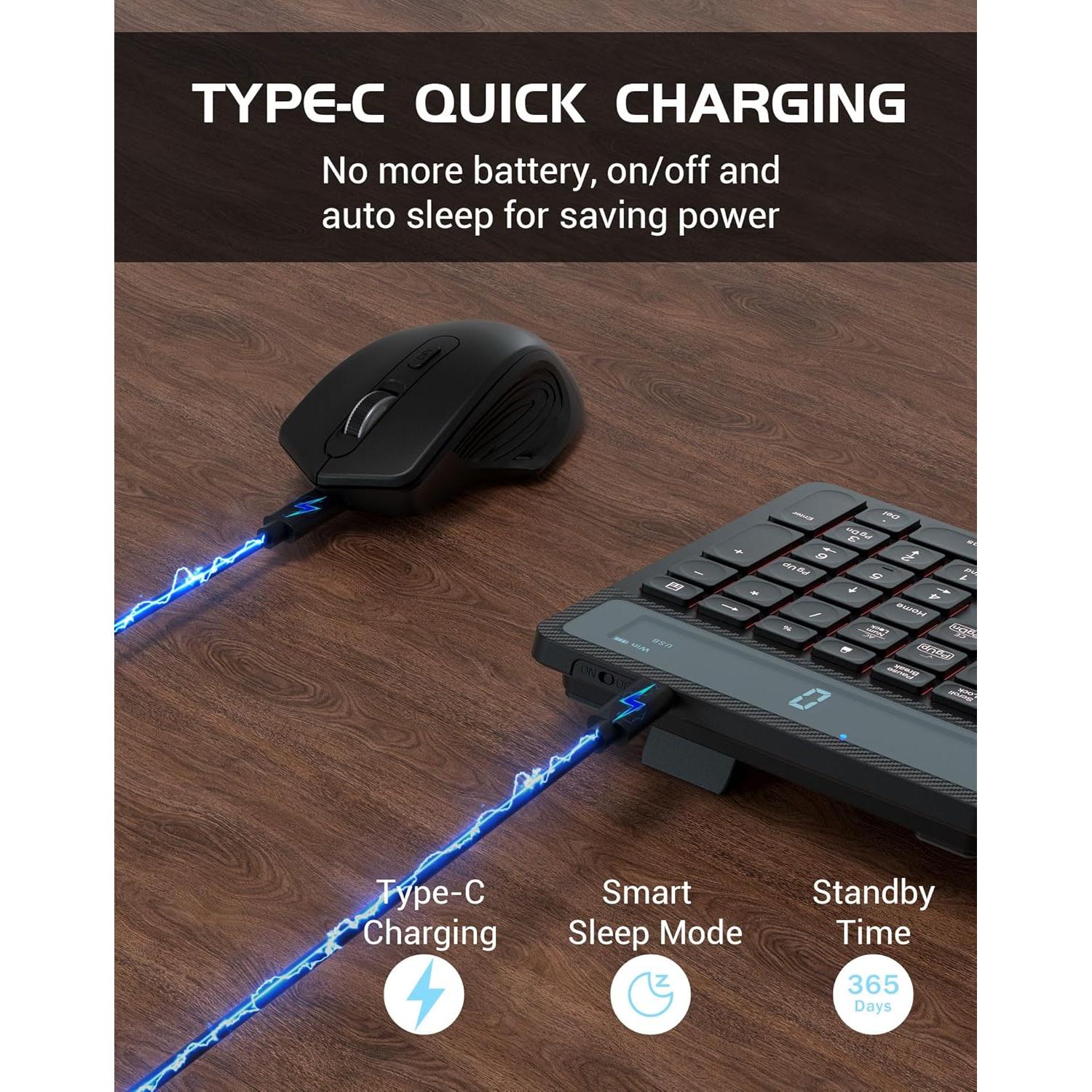 Combo Teclado y Ratón Inalámbricos YUNSHAN K670-KG686 Negro