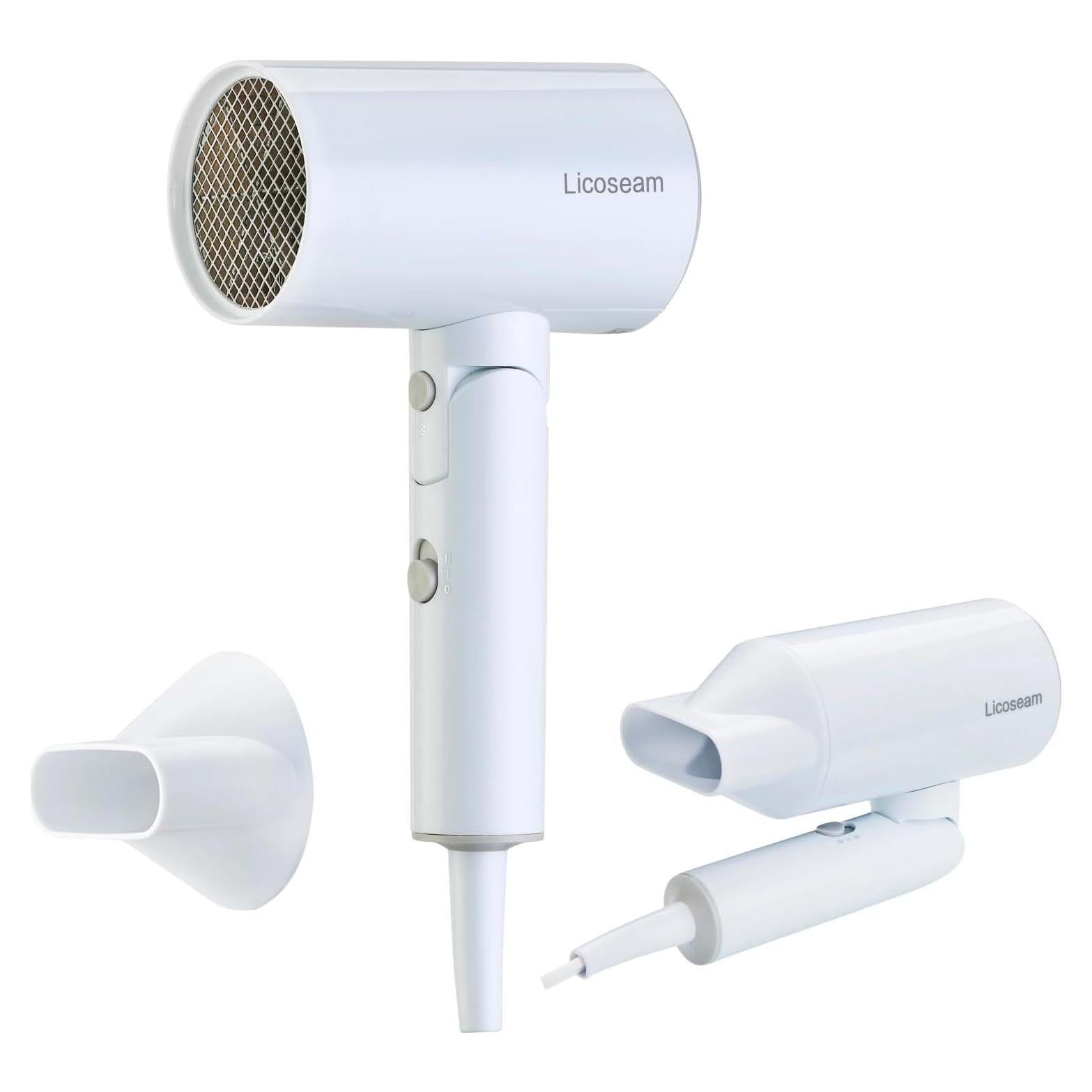 Secador de Pelo Plegable Licoseam 1600W Blanco Compacto