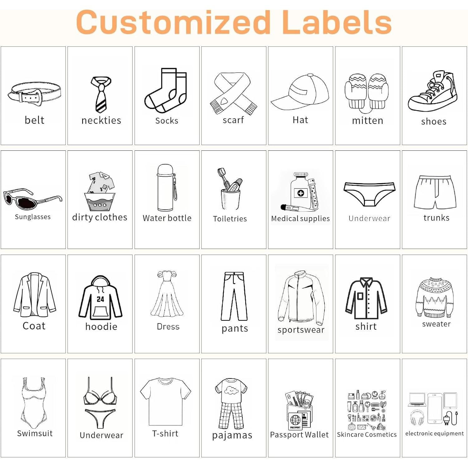 Cubos de Compresión ZDAUK 6 Set Beige para Empacar Viajes