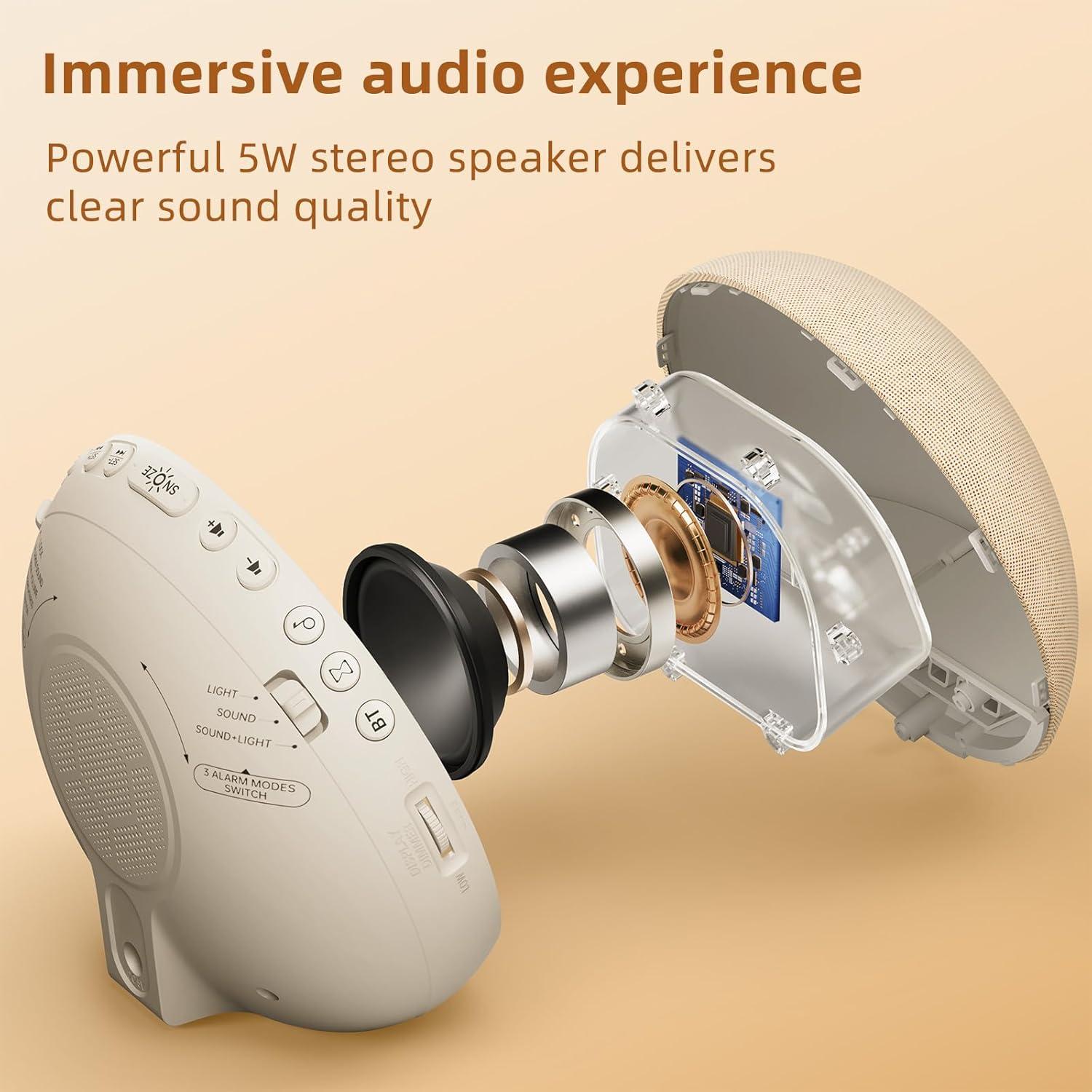 Reloj Despertador Luz Amanecer Odokee H03 con Bluetooth