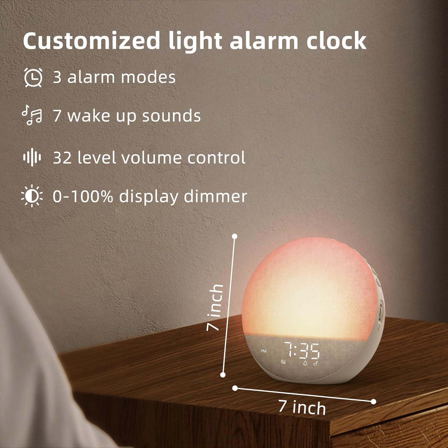 Reloj Despertador Luz Amanecer Odokee H03 con Bluetooth