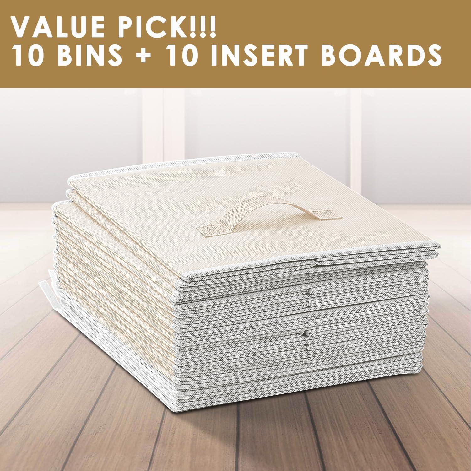 Cajas de Almacenamiento Criusia 10 Piezas 27.31 cm Beige