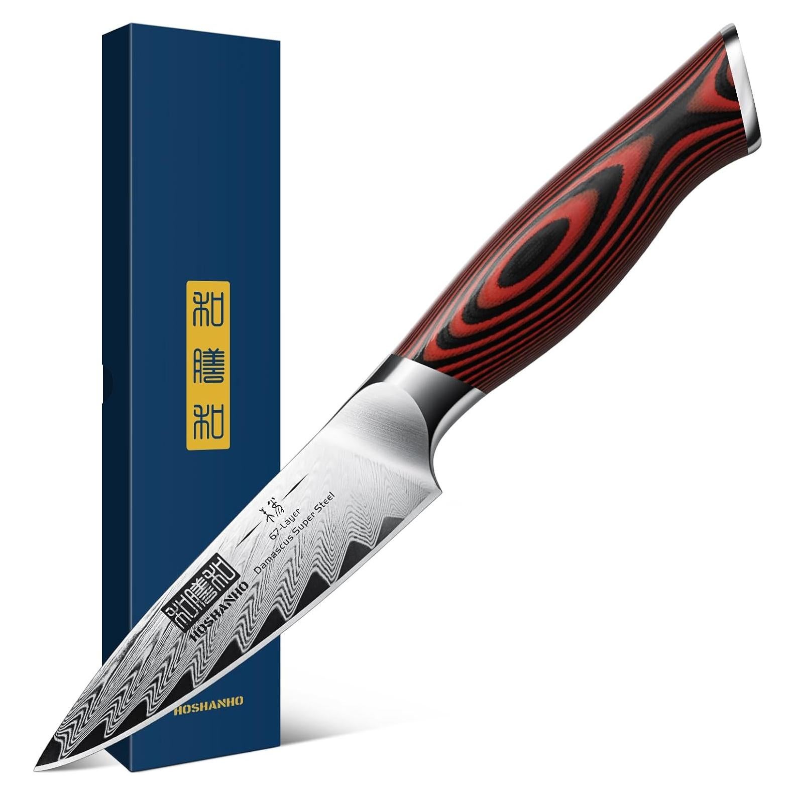 Cuchillo de Pelar HOSHANHO 9.5 cm Acero Damasco Afilado