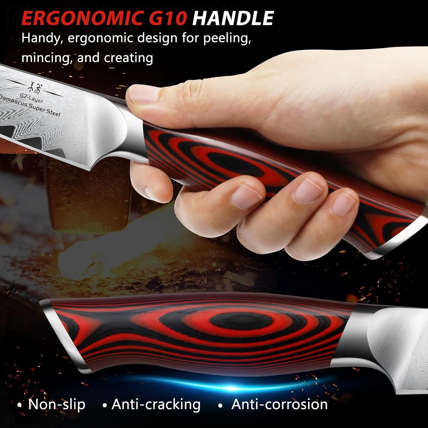 Cuchillo de Pelar HOSHANHO 9.5 cm Acero Damasco Afilado