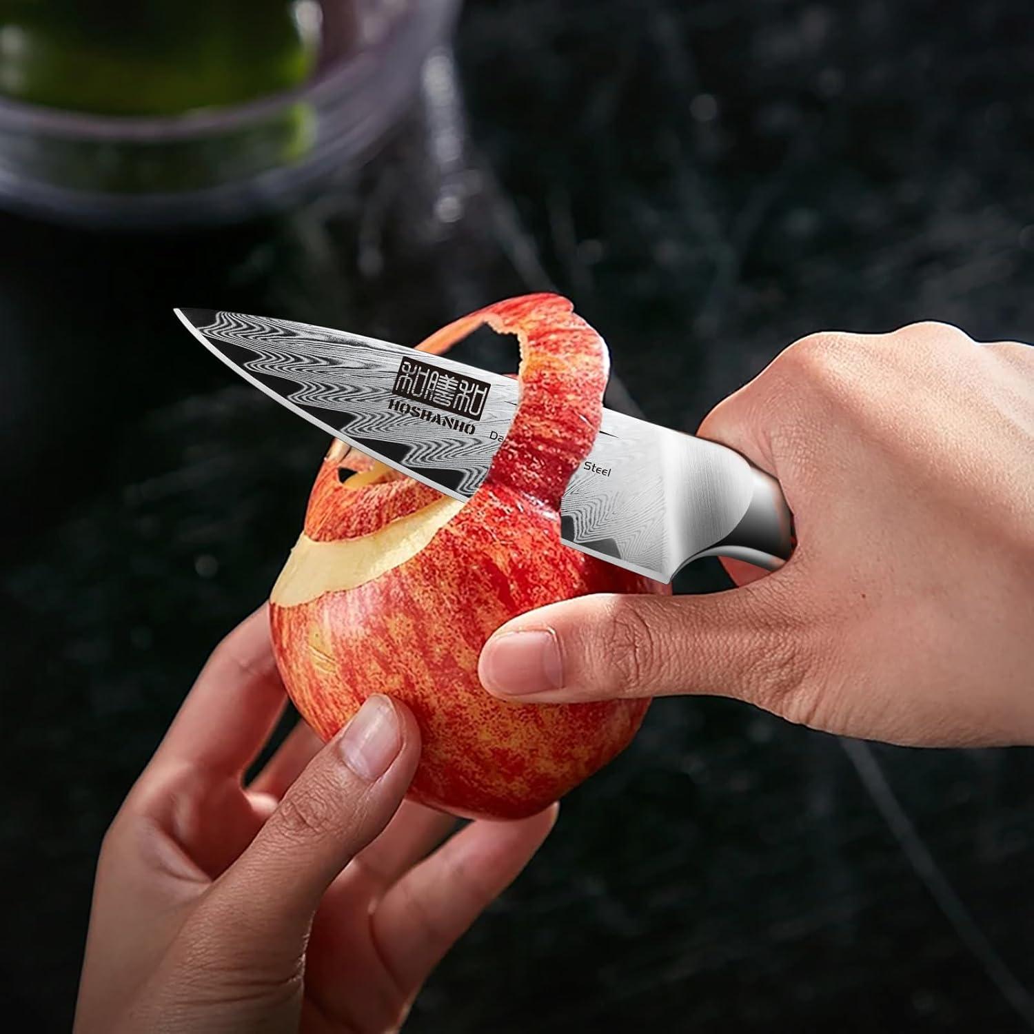 Cuchillo de Pelar HOSHANHO 9.5 cm Acero Damasco Afilado