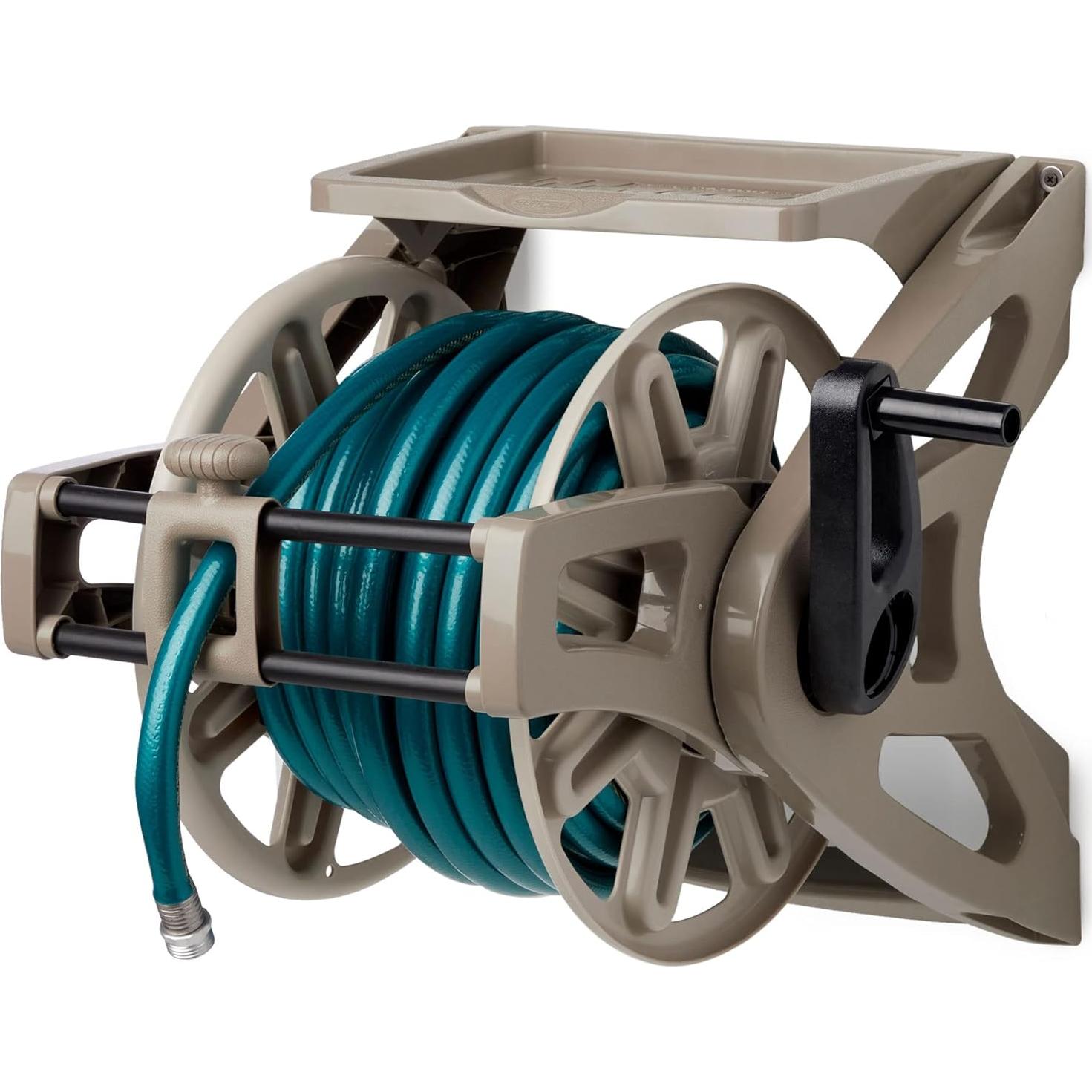 Carrete de Manguera Montado en Pared Suncast 53.34 m Taupe