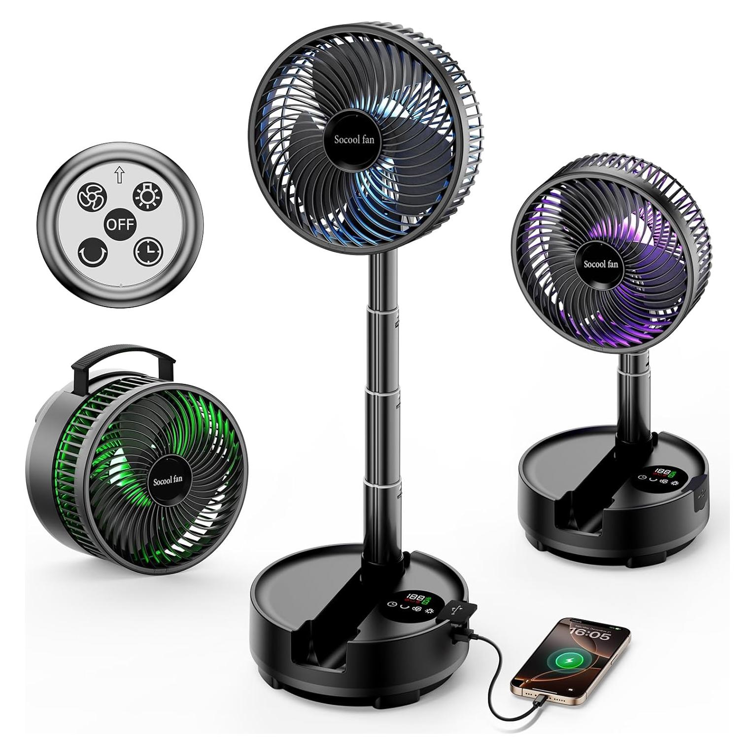 Ventilador Portátil Socool A10 20000mAh 8 Velocidades Inalámbrico