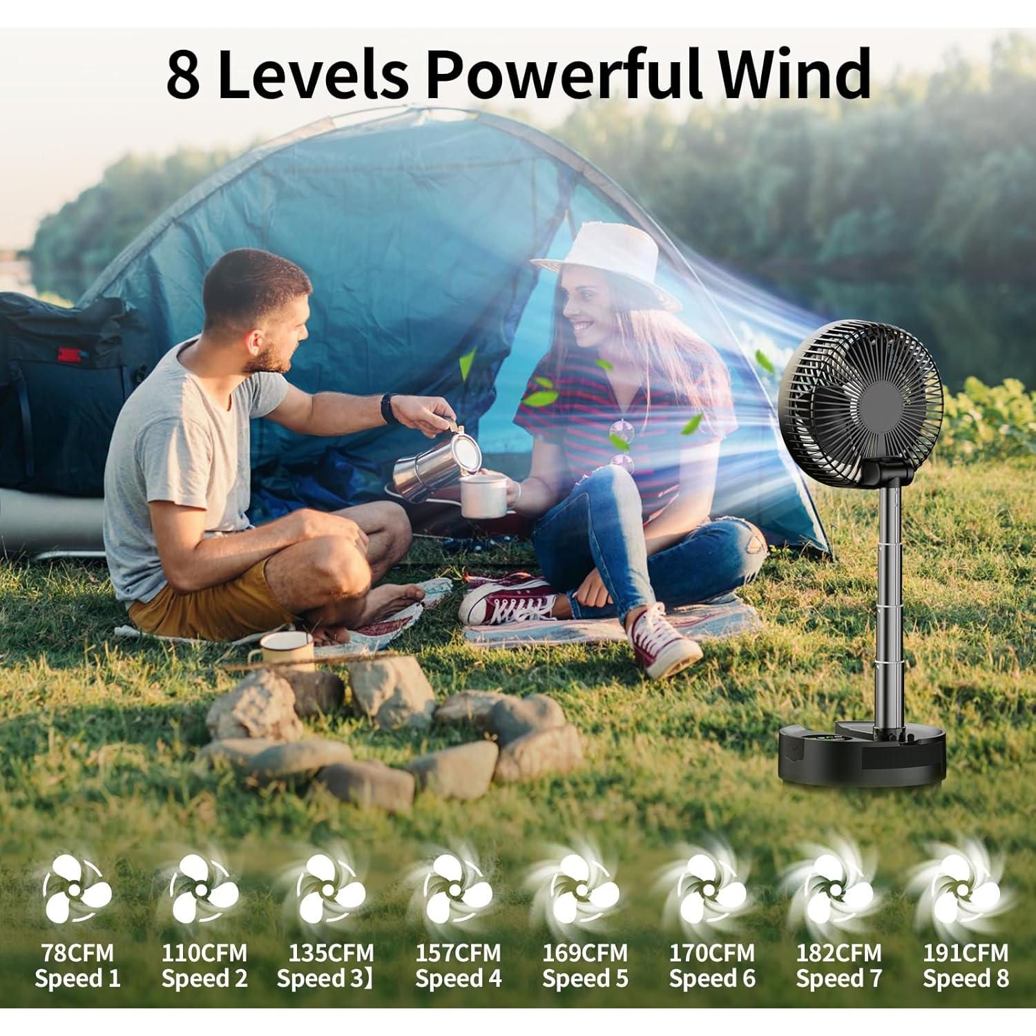 Ventilador Portátil Socool A10 20000mAh 8 Velocidades Inalámbrico