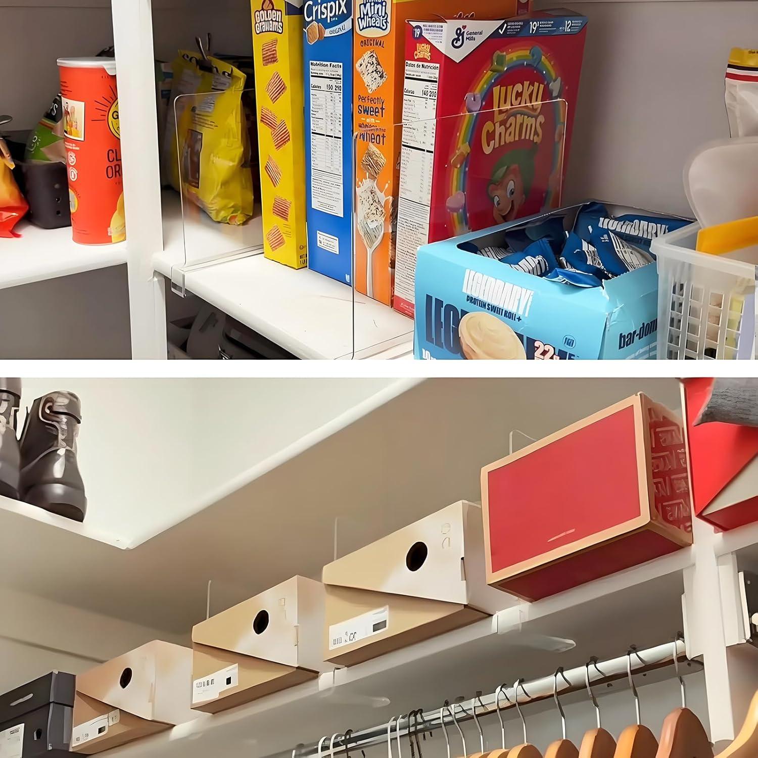 12 Organizadores de Divisores de Estante Ginbel Direct Acrílico