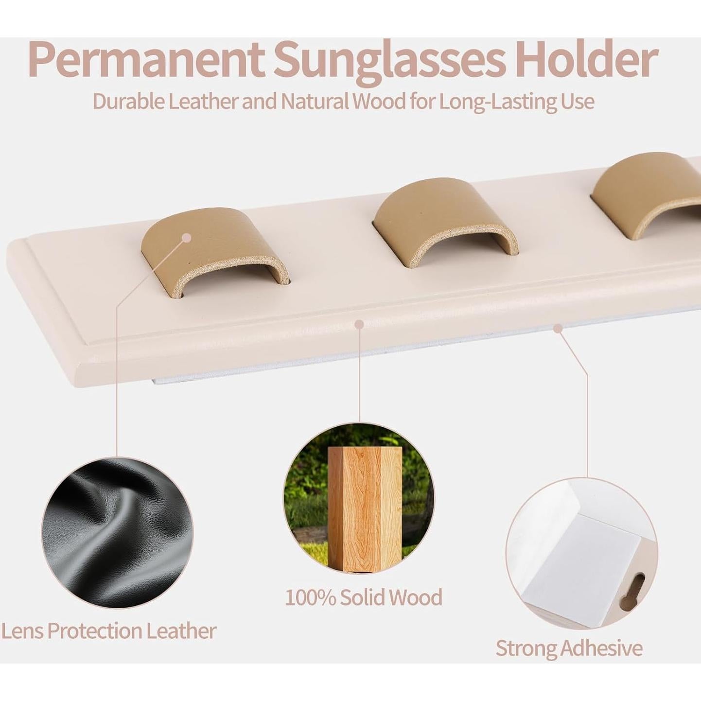 Organizador de Gafas de Sol Gelobo - Madera Crema 2 Piezas