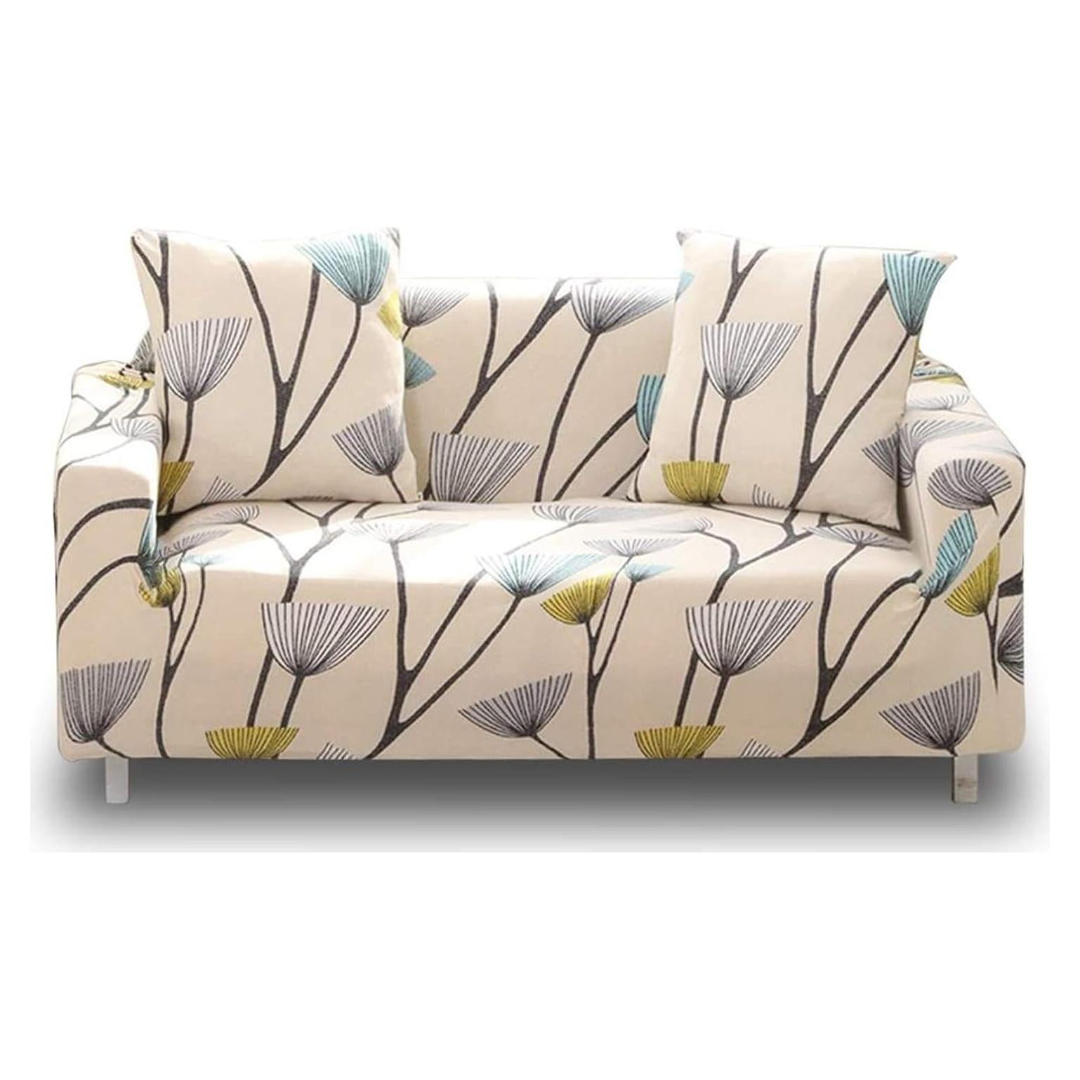 Funda de Sofá Estirable Lamberia Beige para Sofás 3 Plazas