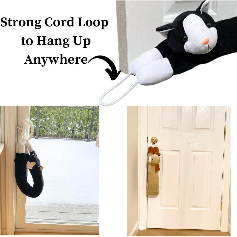 Evelots Tapón de Corrientes para Puertas y Ventanas - 96.5 cm - Paquete de 2 - Bloqueador de Aire Frío, Ruido y Polvo