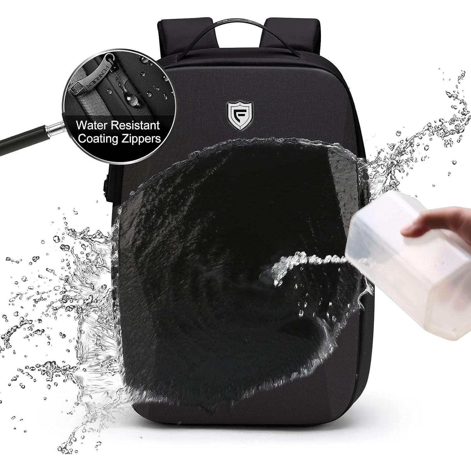 Mochila FENRUIEN 17.3" Antirrobo Impermeable USB Negra