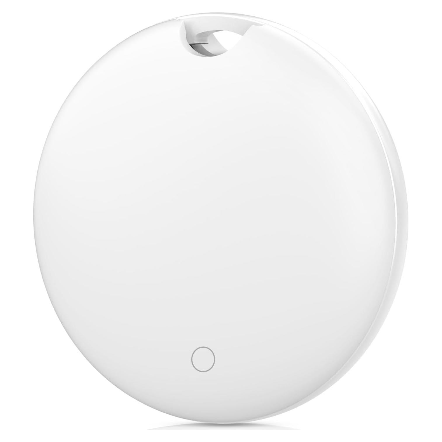 Luggage Tracker, Key Finder, Smart Bluetooth Tracker Pairs with Find My (iOS Only), Item Locator for Wallets, Keys，Louder Alert, Replaceable Battery (White)