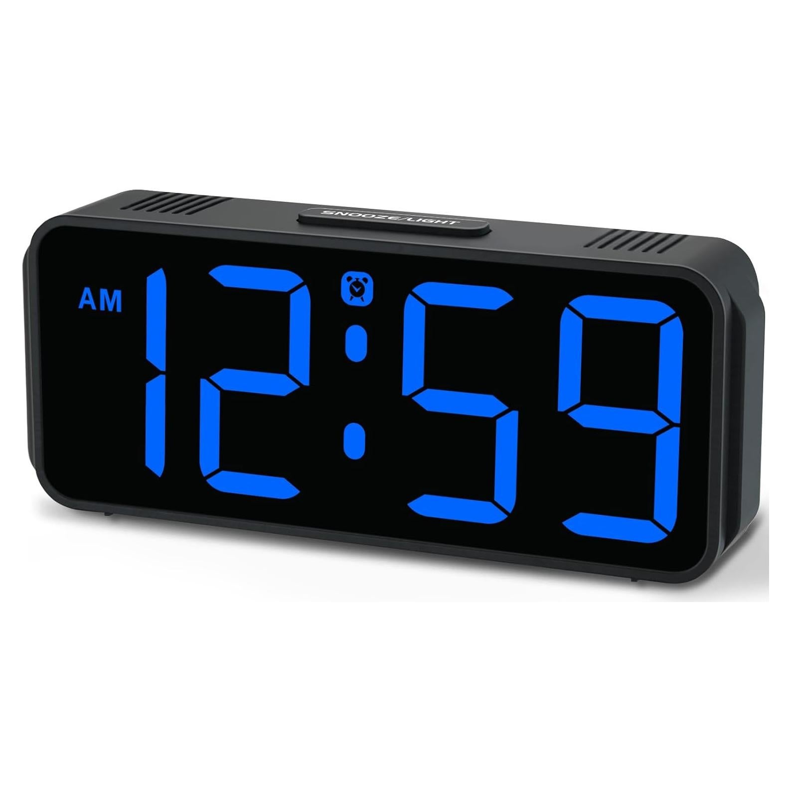 Reloj Despertador Digital Peakeep Azul Compacto con Alarma