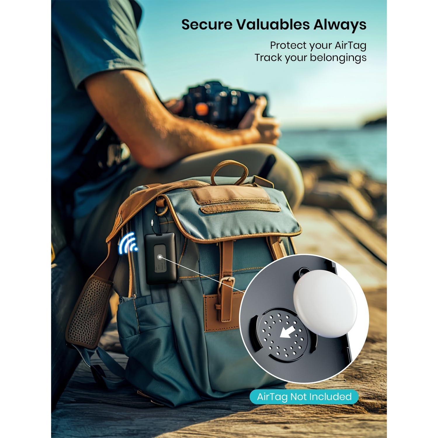 Etiqueta de Equipaje Klearlook 2-en-1 para AirTag - Negro