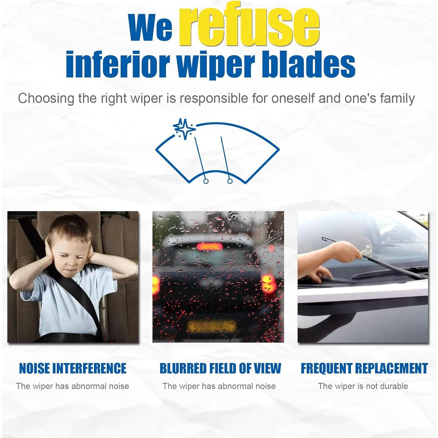 Limpiaparabrisas HRSNO 58cm + 58cm + 33cm para Land Rover