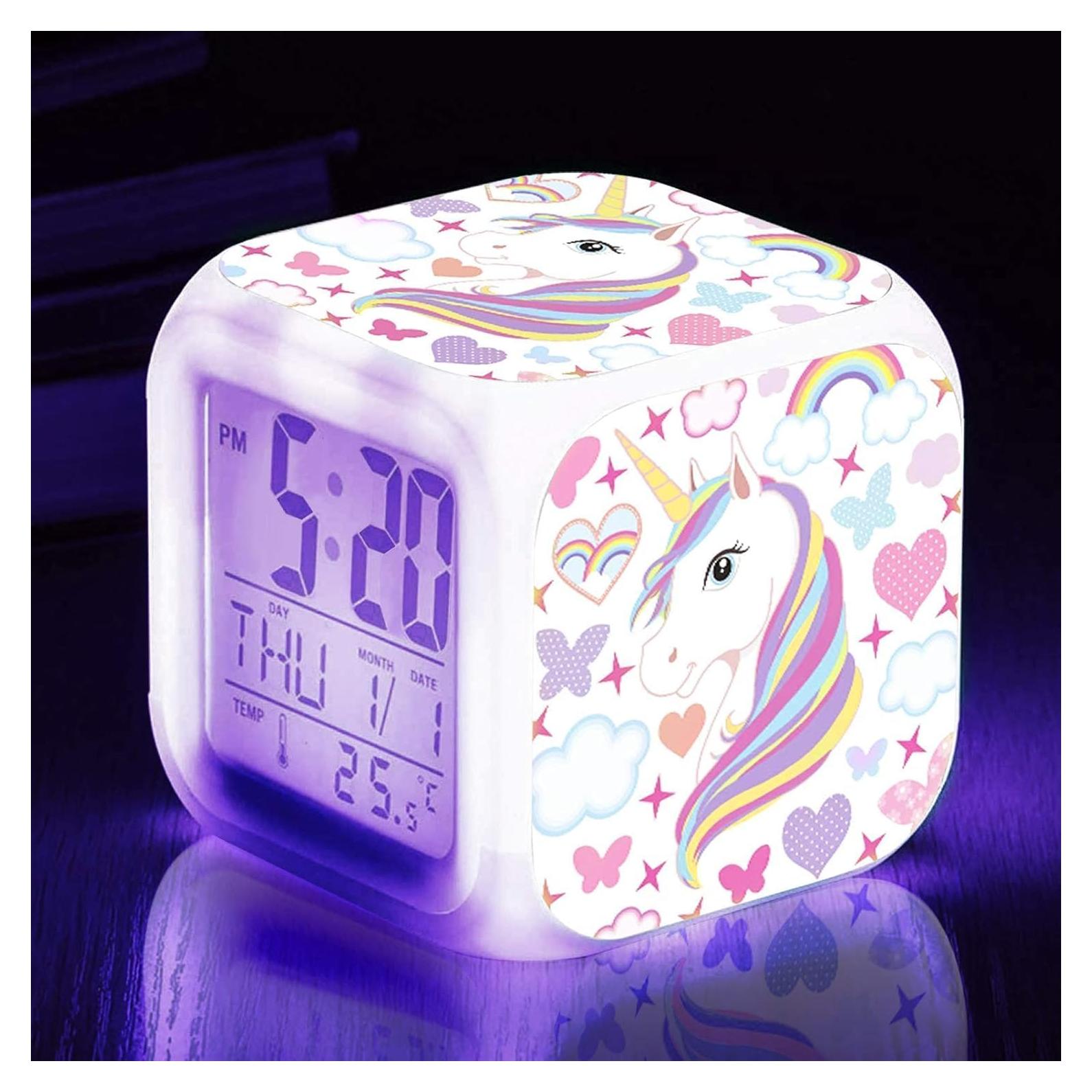 Reloj Despertador Unicornio TOUCH X con Luz Nocturna LED