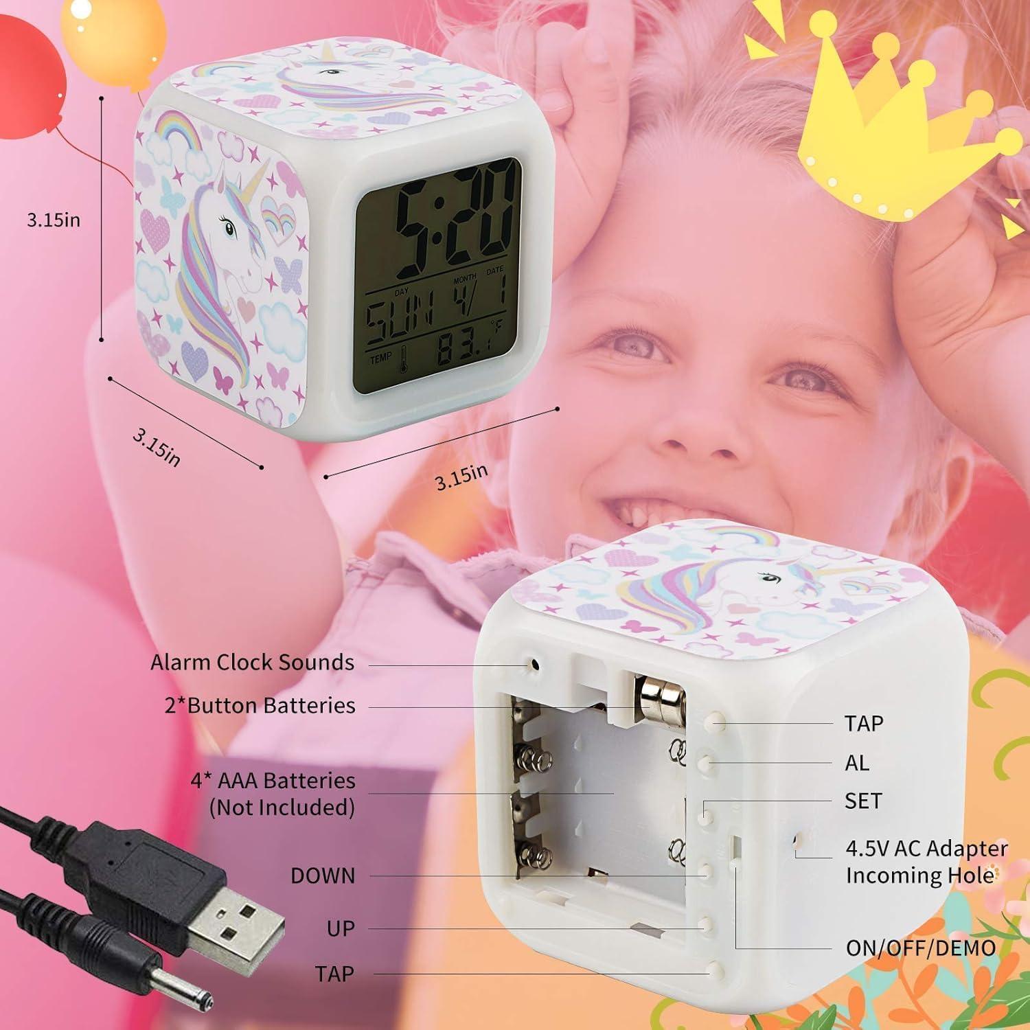 Reloj Despertador Unicornio TOUCH X con Luz Nocturna LED
