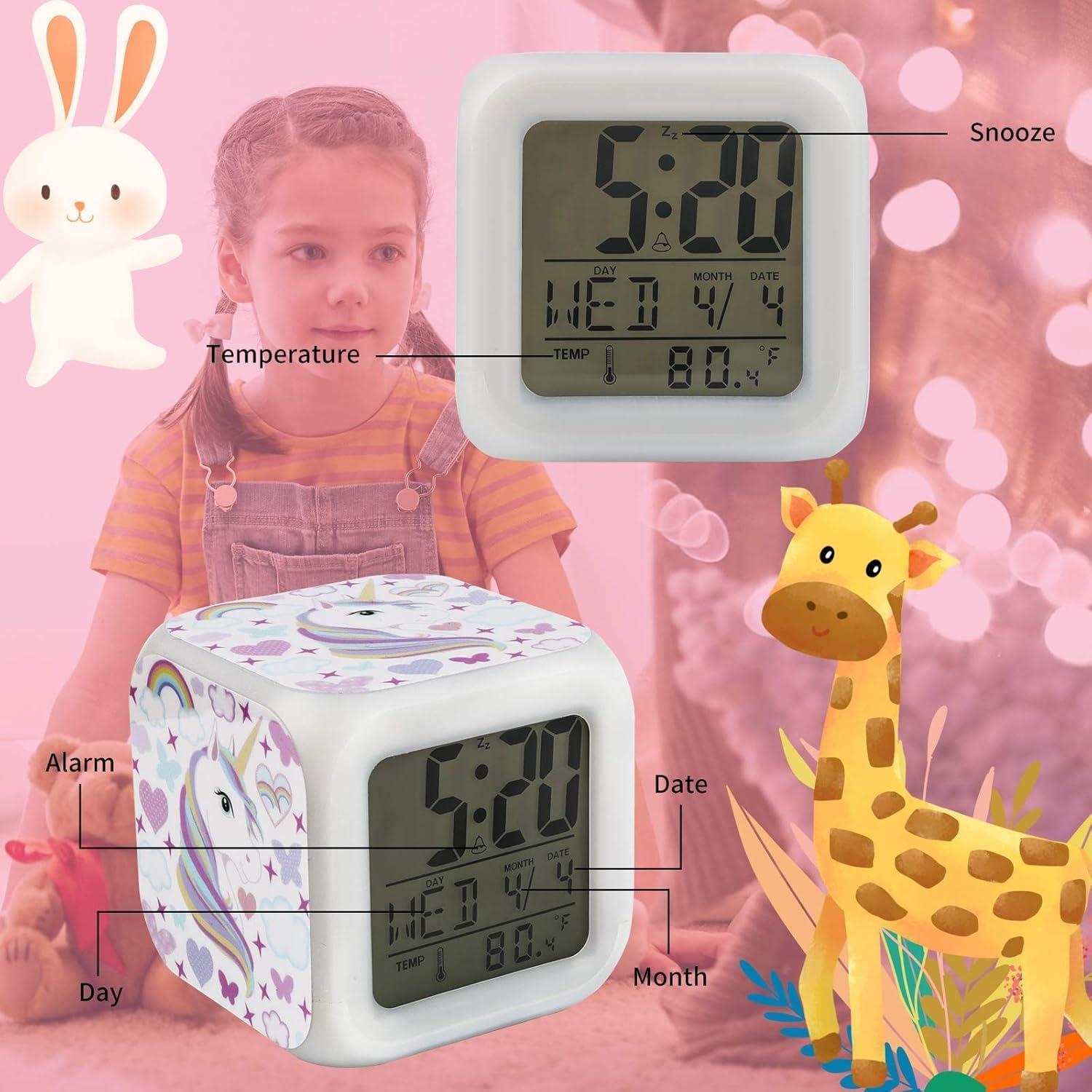 Reloj Despertador Unicornio TOUCH X con Luz Nocturna LED