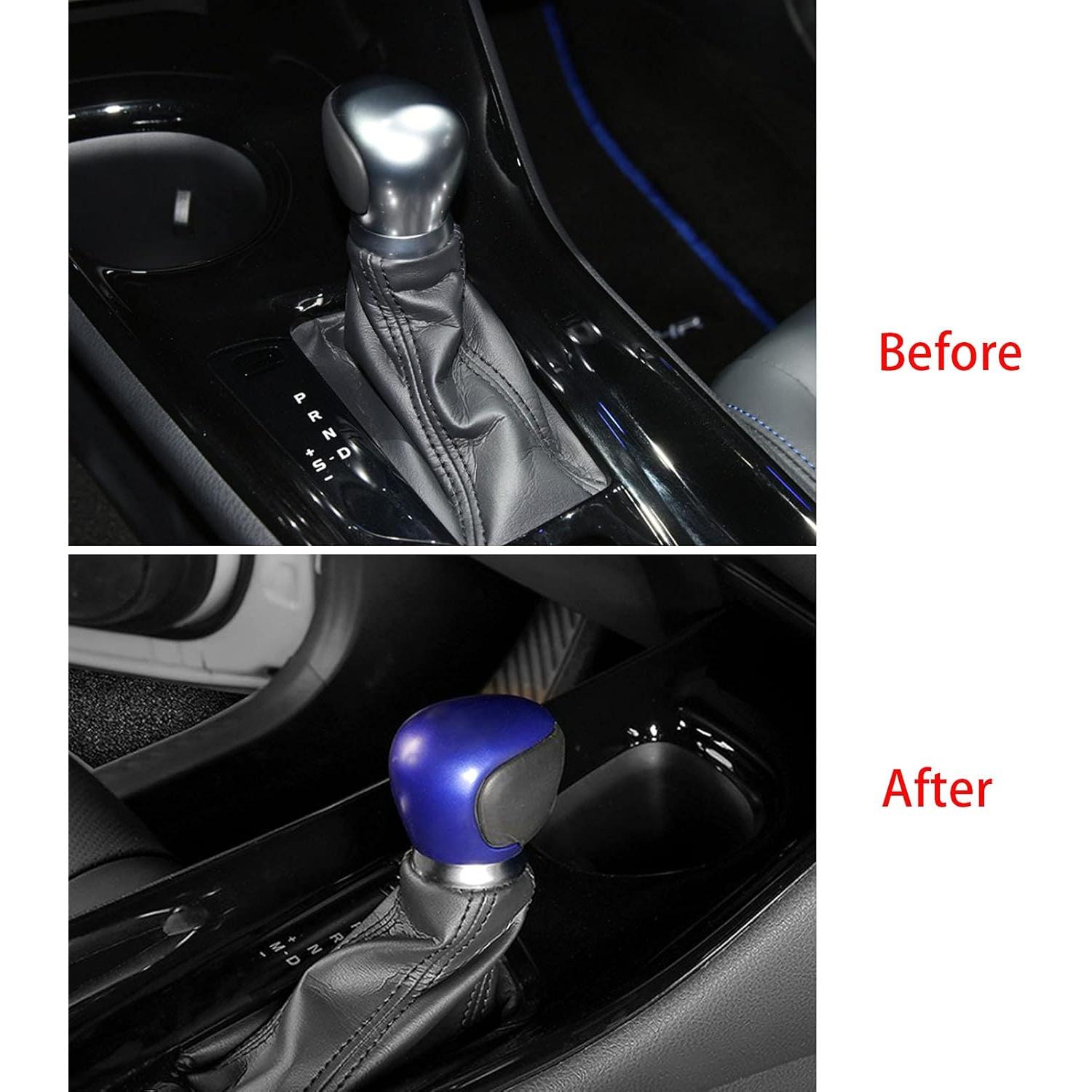 Cubierta de Palanca de Cambios MICROCK para Toyota C-HR 2016-2024, ABS Azul